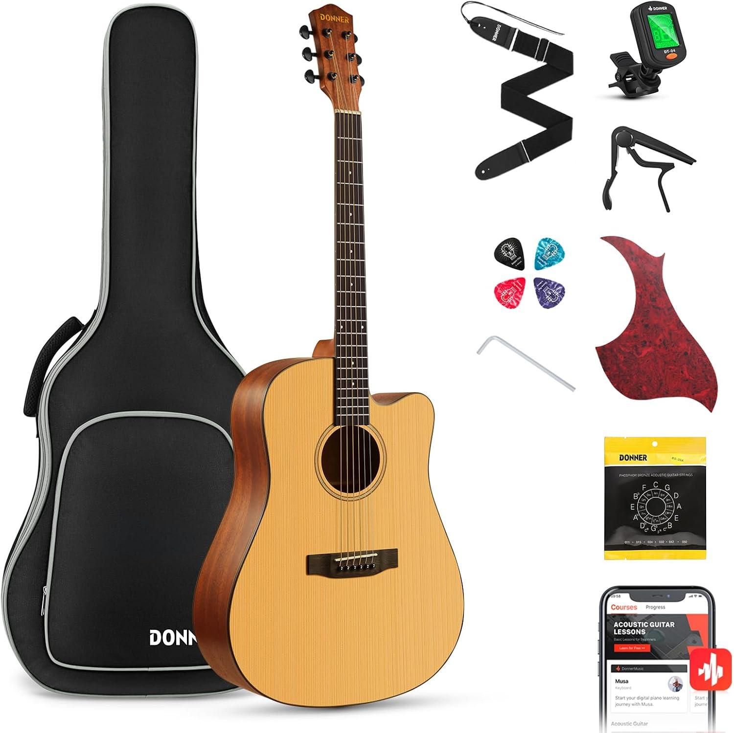 Donner DAG-1C 41" Acoustic Guitar Bundle