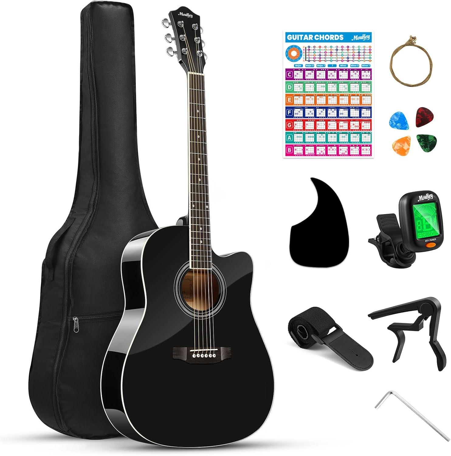 Moukey 41" Acoustic Guitar Beginner Bundle